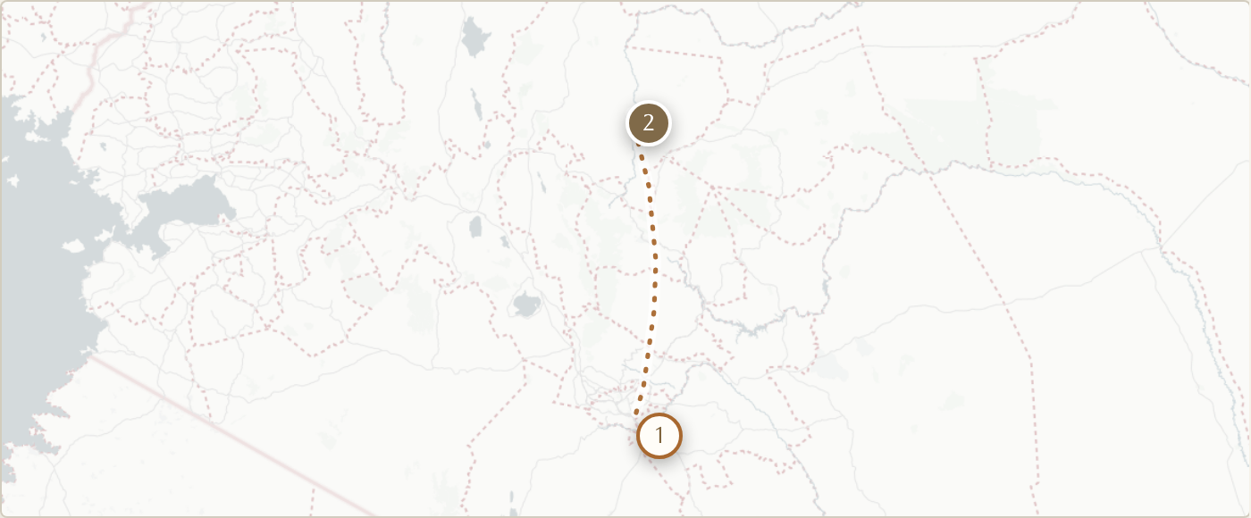 Map of the safari route