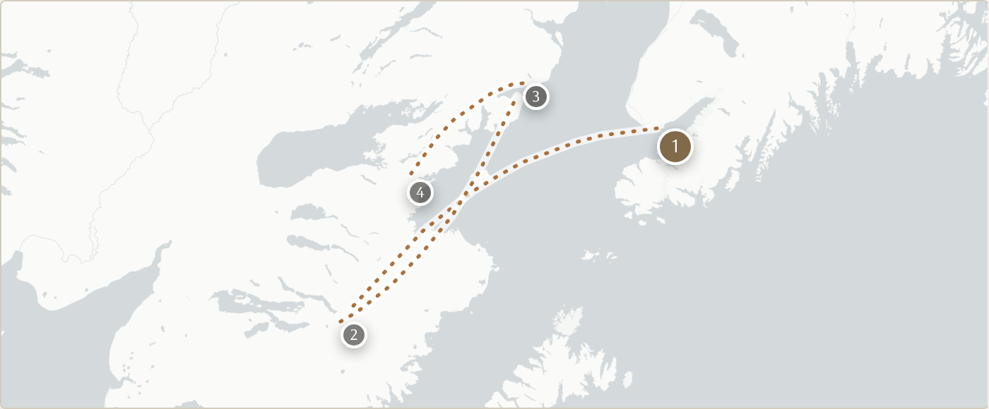 Map of the safari route