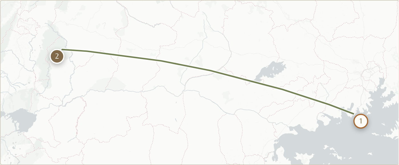Map of the safari route