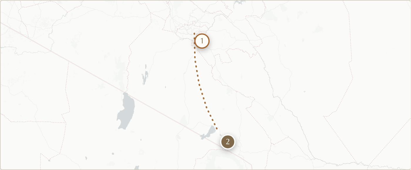 Map of the safari route