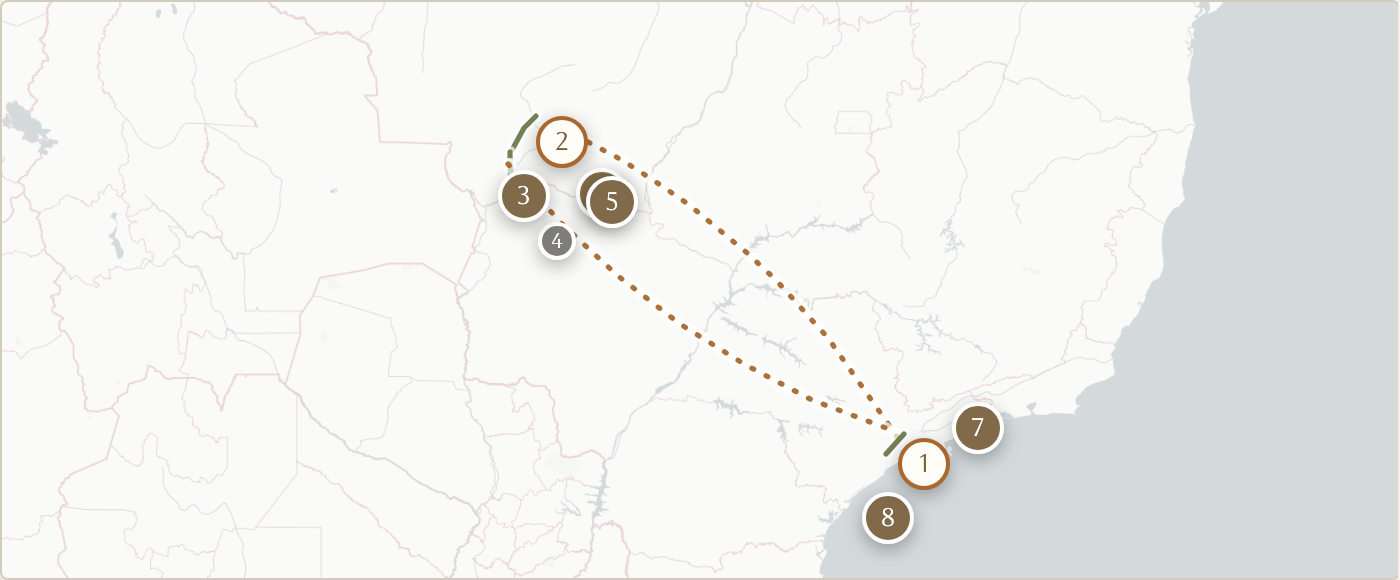 Map of the safari route