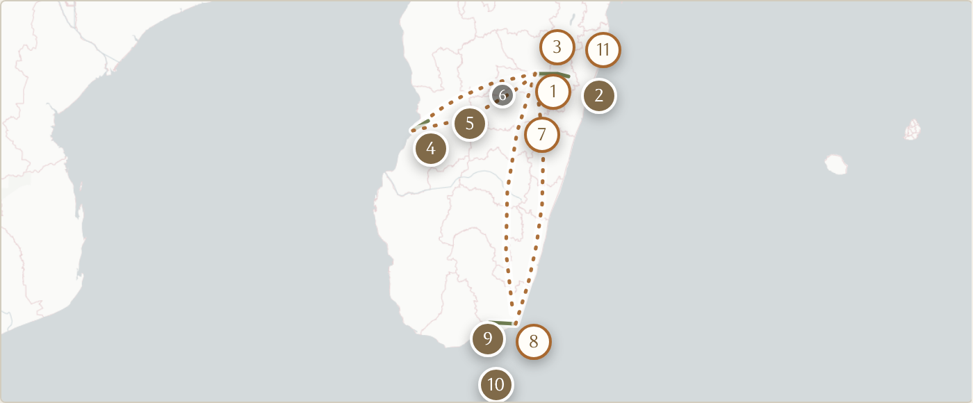 Map of the safari route