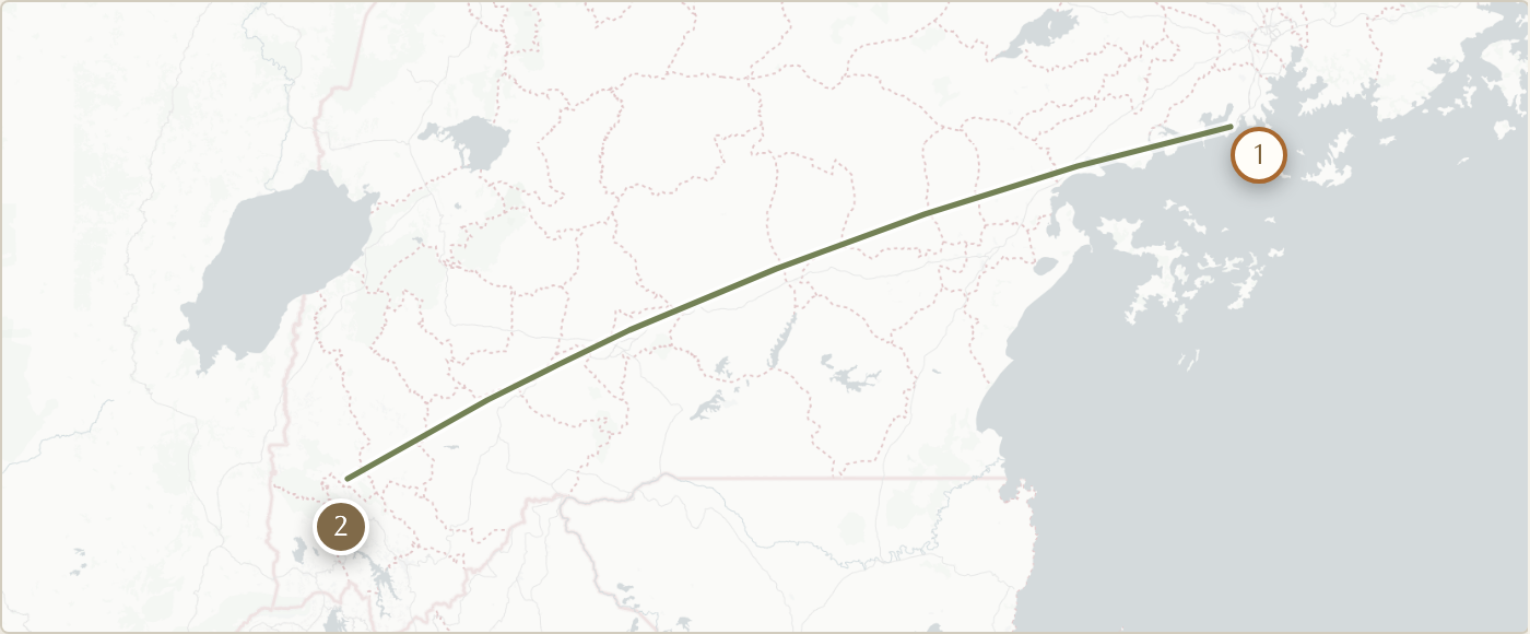 Map of the safari route