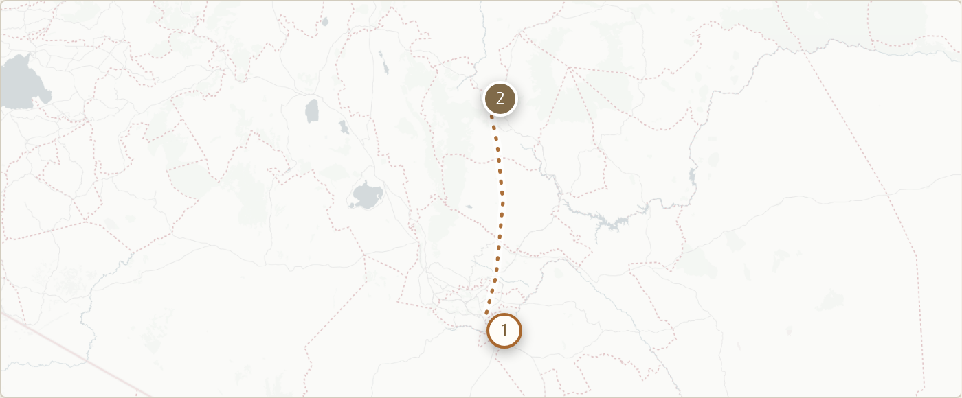 Map of the safari route