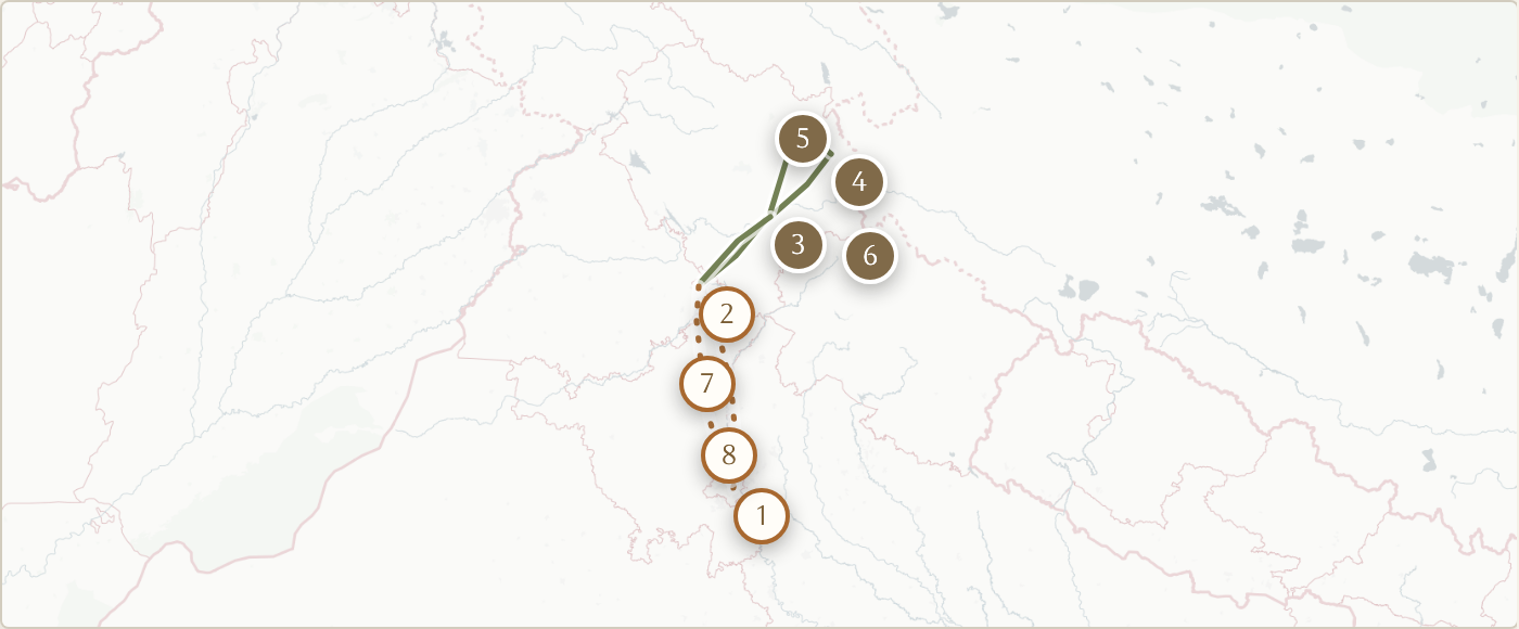 Map of the safari route