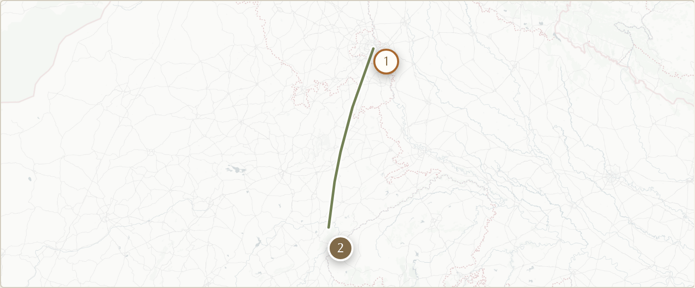 Map of the safari route