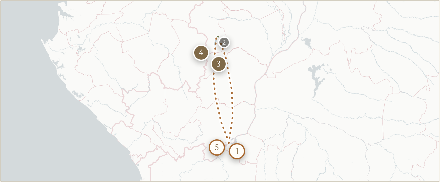 Map of the safari route
